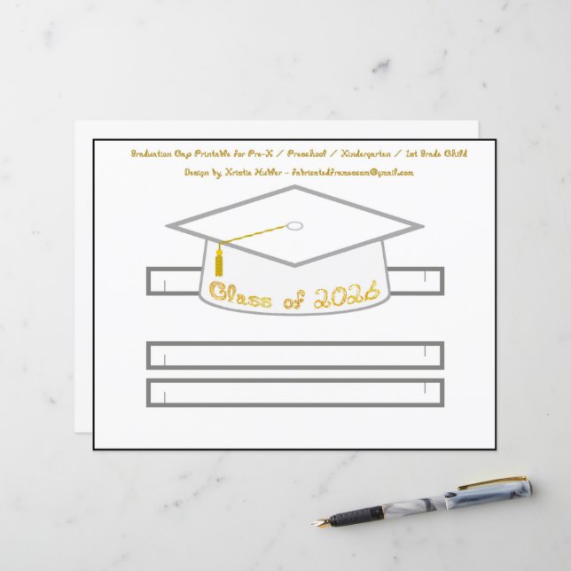 Chapeau de remise des diplômes Chapeau de fête bla (Devant/Arrière en situation)