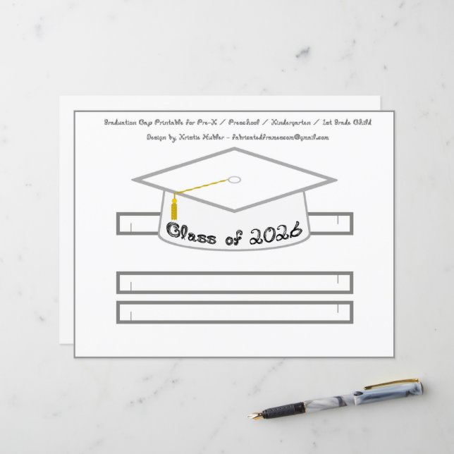 Chapeau de remise des diplômes Chapeau de fête bla (Devant/Arrière en situation)