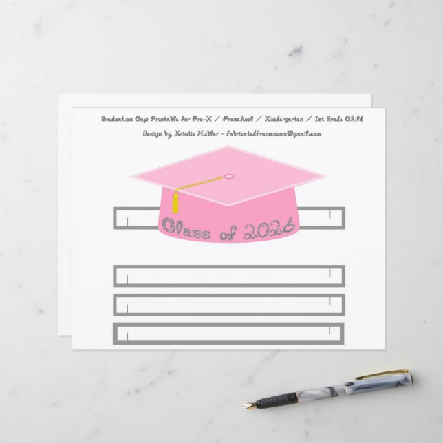 Chapeau de remise des diplômes Rose Chapeau de fêt (Devant/Arrière en situation)