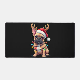 Chapeau de Santa drôle de chien bouledogue françai