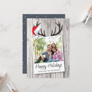 Chapeau de Santa en bois pour Noël rustique Photo