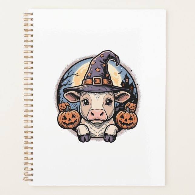 Chapeau de sorcière de veau Halloween mignon Gravu (Devant)