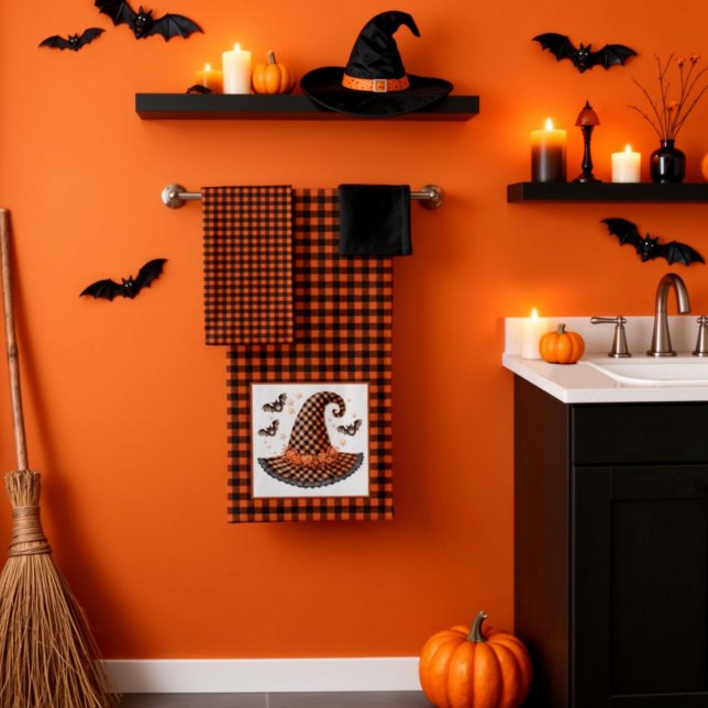 Chapeau de sorcière Halloween et chauves-souris à  (Créateur téléchargé)