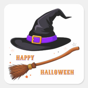 Chapeau de Sorcière Mignon Autocollant Halloween M