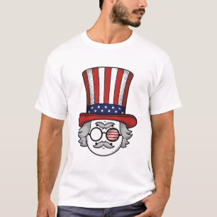 Chapeau haut de forme à l'envers patriotique dessi