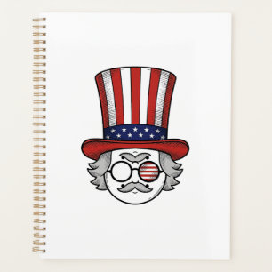 Chapeau haut de forme à l'envers patriotique dessi