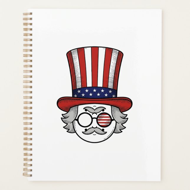 Chapeau haut de forme à l'envers patriotique dessi (Devant)