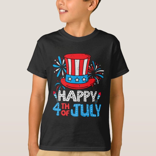 Chapeau Haut de Forme Fête du 4 Juillet Drapeau US (Devant)