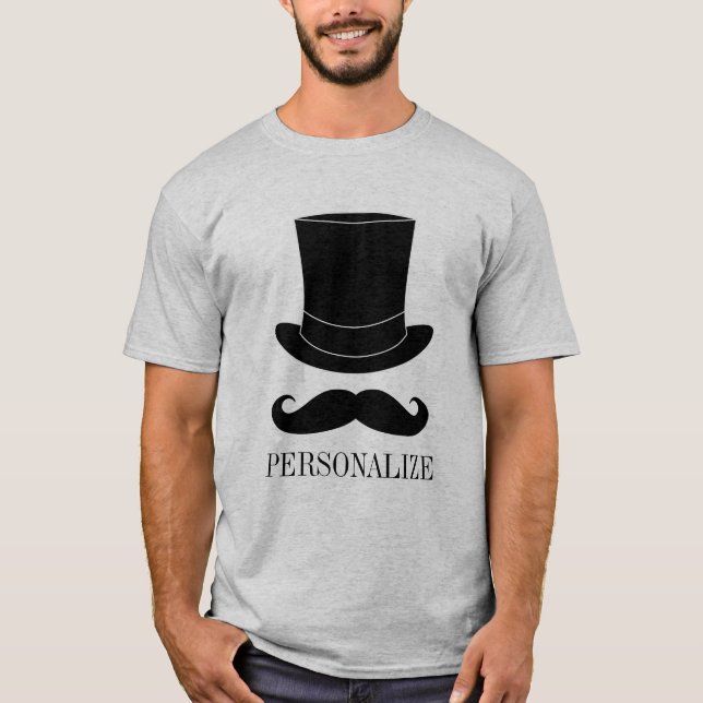 Chapeau noir et t-shirt de la fête de célibataire  (Devant)