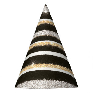 Chapeau Nouvel An Noir Paillettes Or Argent