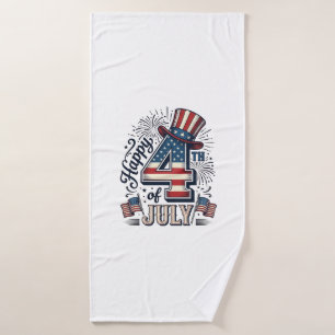 Chapeau patriotique vintage Happy 4 juillet vecteu