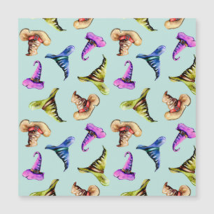 Chapeaux anciens aquarelle : fond bleu.