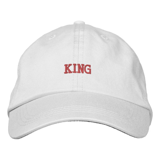 Chapeaux casquettes brodés en coton de couleur bla (Devant)