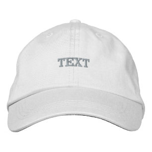 Chapeaux casquettes brodés en coton de couleur bla