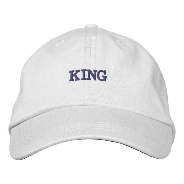 Chapeaux Casquettes Brodés en Coton de Couleur Bla (Devant)