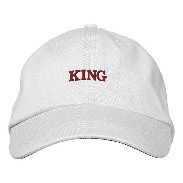 Chapeaux casquettes brodés en coton de couleur bla (Devant)