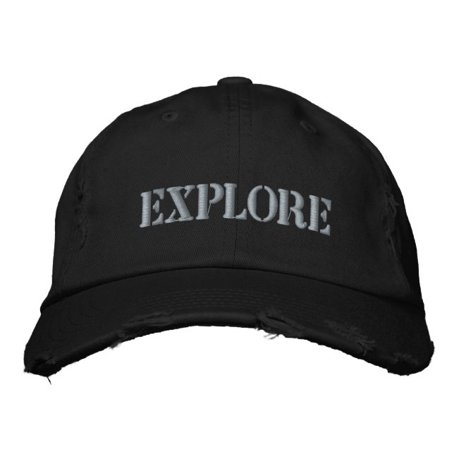 Chapeaux Casquettes en Coton Brodé avec Texte Impr (Devant)
