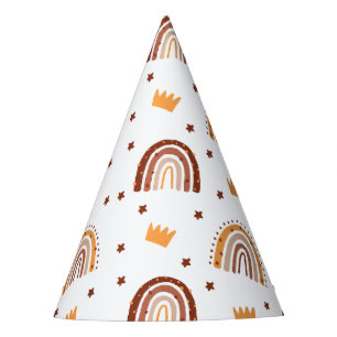 Chapeaux De Fètes 1er anniversaire Ms Onederful Terracotta Rainbow