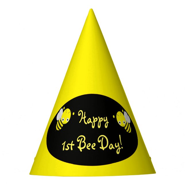 Chapeaux De Fètes 1er Jour des abeilles Joyeux anniversaire (Devant)