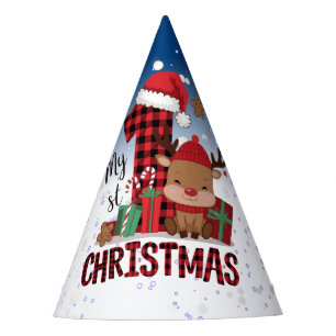 Chapeaux De Fètes 1er Noël Blanche Neige Bébé Reindeer Ciel Bleu