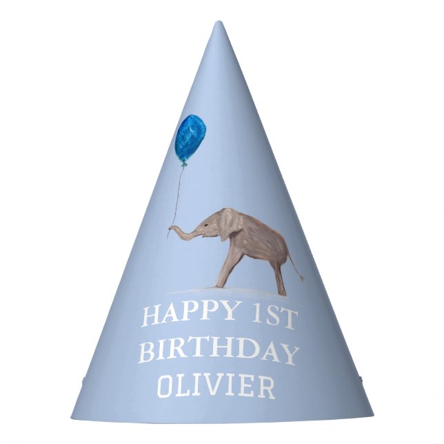 Chapeaux De Fètes 1ère fête d'anniversaire Blue Boy Kids (Devant)