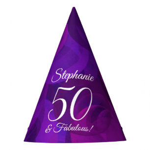 Chapeaux De Fètes 50 & Fabuleux Anniversaire Purple Élégant