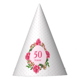 Chapeaux De Fètes 50e anniversaire Rose rose rouge blanc Petunias Po