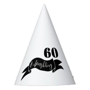 Chapeaux De Fètes 60 et main scintillante tirée noir et blanc