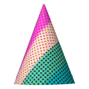 Chapeaux De Fètes 90s anniversaire points rétros arc-en-ciel demi-te
