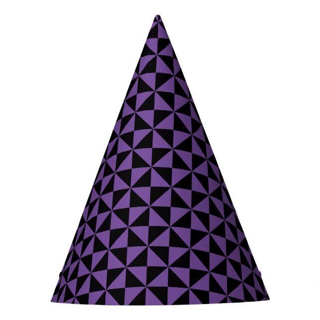 Chapeaux De Fètes à damiers Triangles Purple Casquette (Devant)