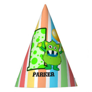 Chapeaux De Fètes Ă?re coutume d'anniversaire de monstre vert
