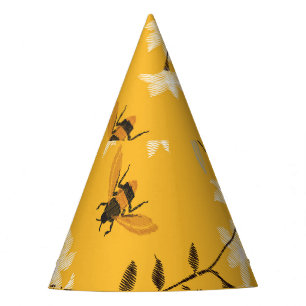 Chapeaux De Fètes Abeille vintage et papillon : Brodé Art Floral