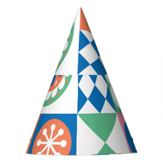 Chapeaux De Fètes Abstrait Floral, Scandinave Folk Design.