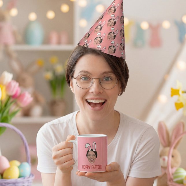 Chapeaux De Fètes Add Your Face Personalized Easter Bunny Ears Photo (Créateur téléchargé)