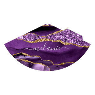 Chapeaux De Fètes Agate Purple Gold Parties scintillant Nom personna