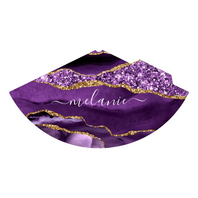 Chapeaux De Fètes Agate Purple Gold Parties scintillant Nom personna (Devant)