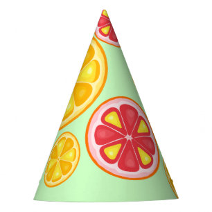 Chapeaux De Fètes Agrumes TROPICALES FRUITS D'ÉTÉ Citrons d'orange