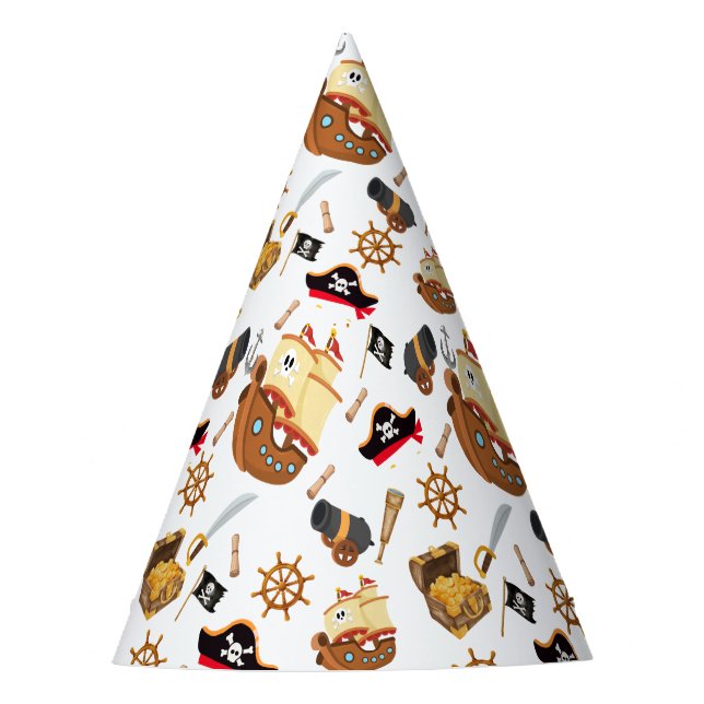 Chapeaux De Fètes Ahoy Matey Pirate Birthday (Devant)