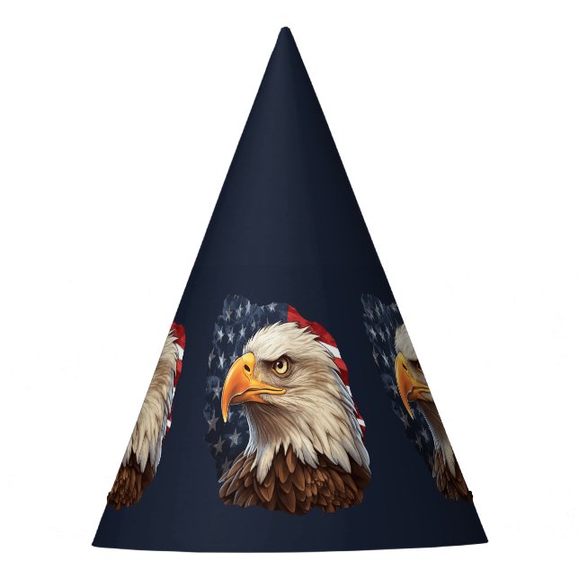 Chapeaux De Fètes Aigle à drapeau américain (Devant)