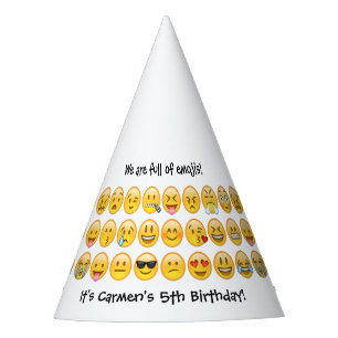Chapeaux De Fètes Ajoutez le nom - fête d'anniversaire d'Emoji