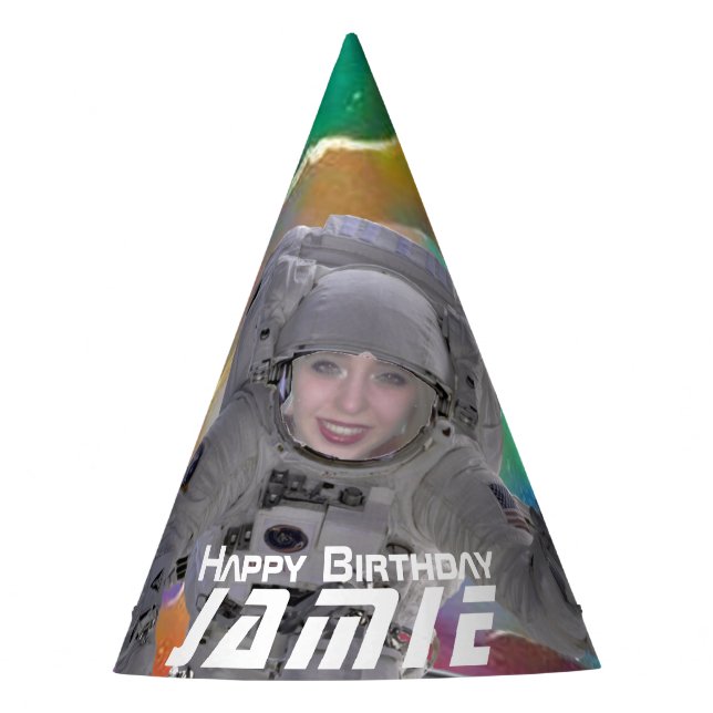 Chapeaux De Fètes Ajoutez votre casquette de partie d'astronaute de (Devant)