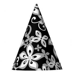CHAPEAUX DE FÈTES ALOHA HAWAII (NOIR/GRIS) CASQUETTE DE FÊTE