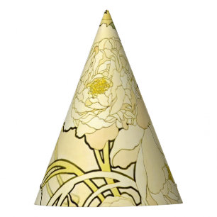 Chapeaux De Fètes Alphonse Mucha Pivoines Motif Floral Art Nouveau
