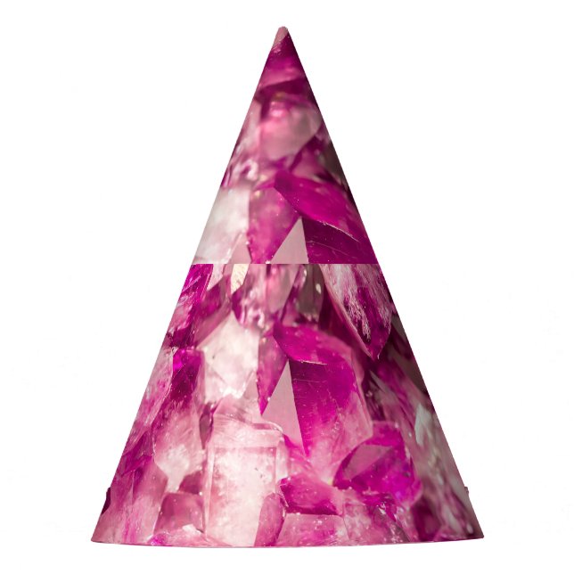 Chapeaux De Fètes Améthyste Cristal rose Texture sans Seamless. (Devant)