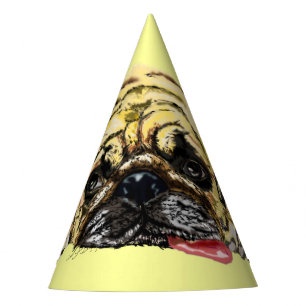 Chapeaux De Fètes Amusant Casquette de fête avec chien Carlin - Vos 