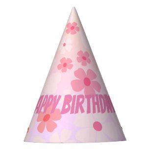 Chapeaux De Fètes Amusant "Joyeux anniversaire" Pouvoir de Fleur Ros