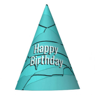 Chapeaux De Fètes Amusant Turquoise Joyeux anniversaire