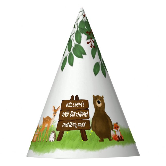 Chapeaux De Fètes Animaux de fête de la forêt rustique  (Devant)