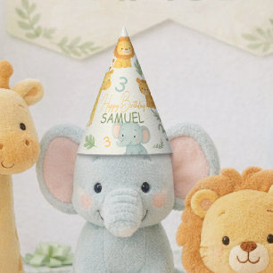 Chapeaux De Fètes Animaux de Safari Mignons Anniversaire Enfants Jun