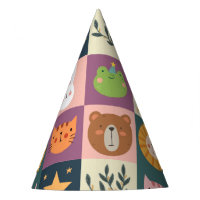 Animaux mignons patchwork coloré 